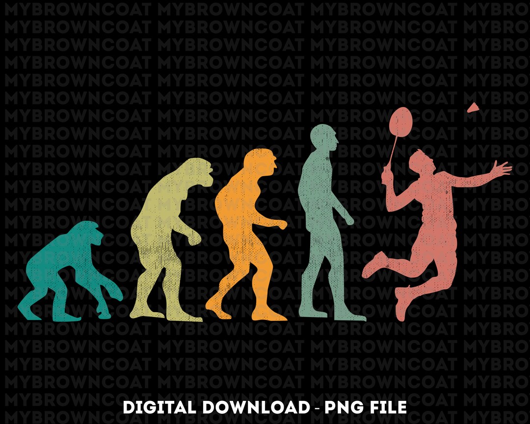 Badminton Player Png Evolution Badminton Player Badminton Etsy Australia
