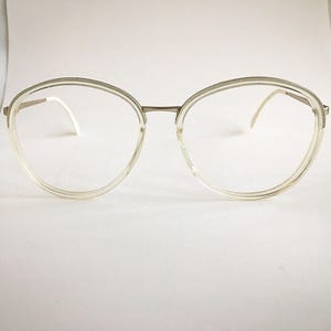 CLEARANCE Vintage 1990's Oversized White and Clear Nigura Eyewear Eyeglasses Frames image 6
