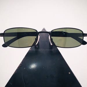 Vintage 1990's Fielmann Black Rectangular Sunglasses image 1