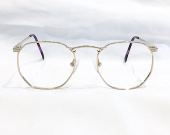 Vintage 1980's Gold Plated Alfred Sung Filligree Eyeglasses