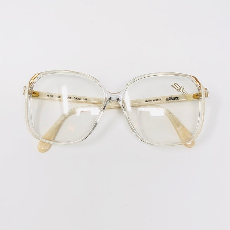 CLEARANCE Vintage 1980's Silhouette Oversized Plastic Eyeglasses made in Austria image 3