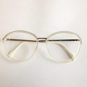 CLEARANCE Vintage 1990's Oversized White and Clear Nigura Eyewear Eyeglasses Frames image 2