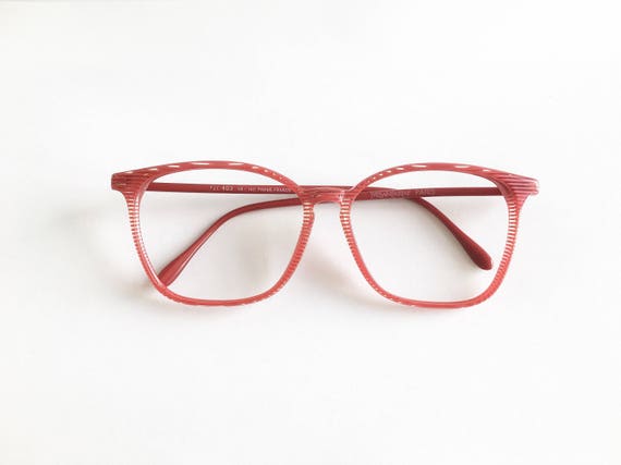 Vintage 1980's Yves Saint Laurent Candy Red Strip… - image 3