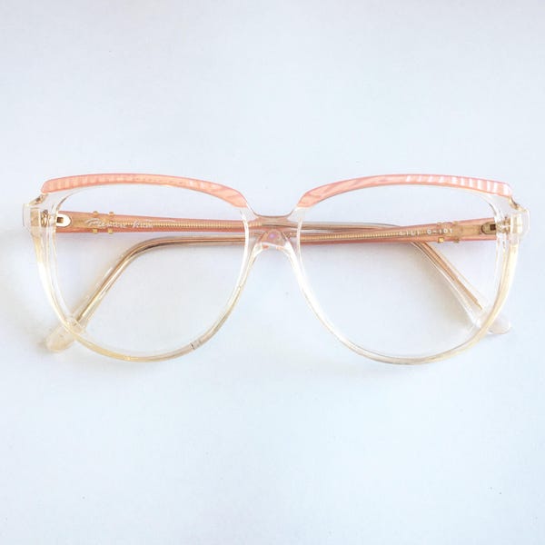 CLEARANCE  Vintage 1980's Peach Pink Premiere Vision Plastic Eyeglasses