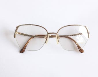 Vintage 1990's Semi-Rimless Gold Rodenstock Eyeglasses