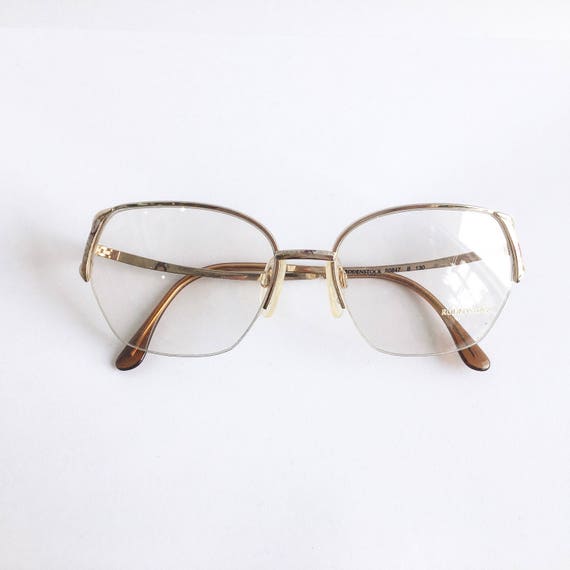 Vintage 1990's Semi-Rimless Gold Rodenstock Eyeglasses - Gem