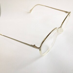 CLEARANCE Vintage 1990's Oversized White and Clear Nigura Eyewear Eyeglasses Frames image 4