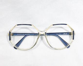 Vintage 1980's Silhouette Oversized Plastic Eyeglasses made in Austria