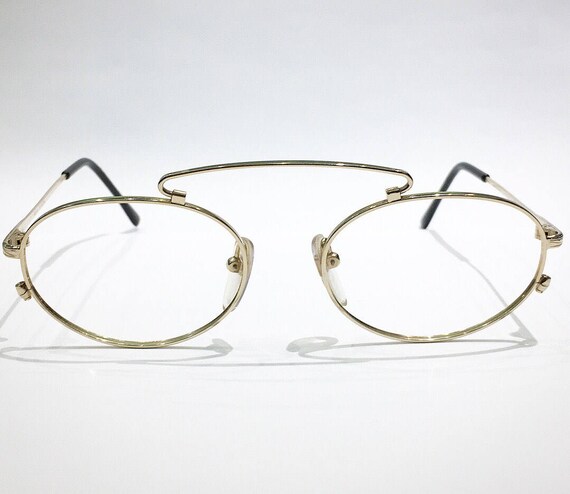 Vintage 1990's Celine Perceval Round Gold Eyeglas… - image 3