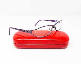 Vintage Valentino Purple Violet Eyeglasses with Swarovski crystals
