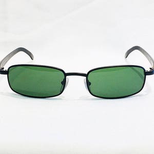 Vintage 1990's Fielmann Black Rectangular Sunglasses image 2