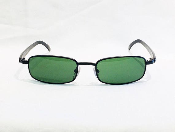 Vintage 1990's Fielmann Black Rectangular Sunglas… - image 2