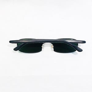 Vintage 1990's Fielmann Black Rectangular Sunglasses image 5