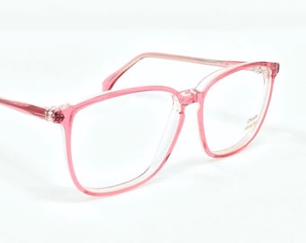 1980's OWP West Germany Plastic Eyeglasses in translucent pink
