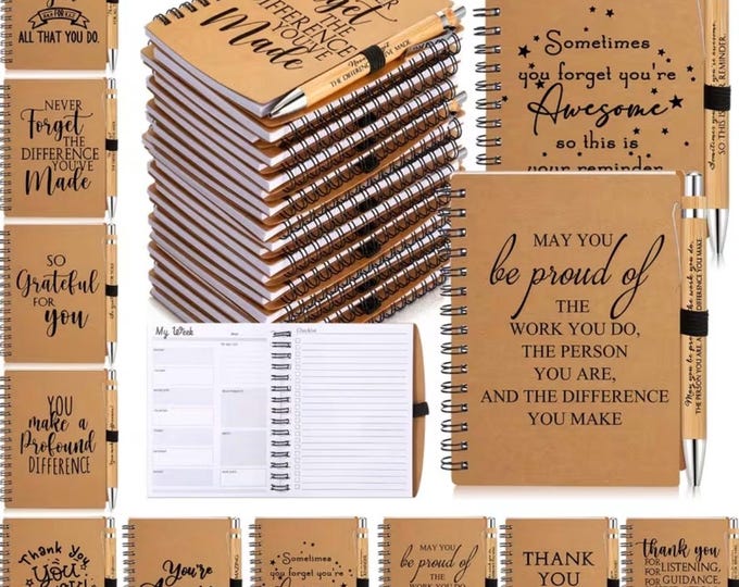 Inspirational Checklist Inspirational Planner Notepad Set: Mini Variety Appreciation Bamboo ...