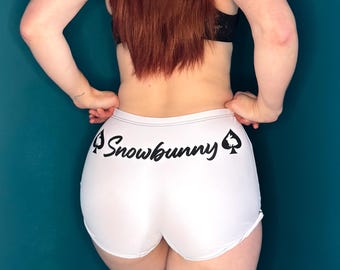 Snow bunny booty shorts, bbc, qos, Queen of spades