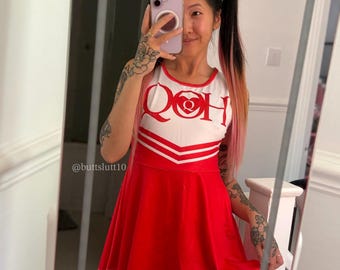 Queen of hearts cheerleading uniform