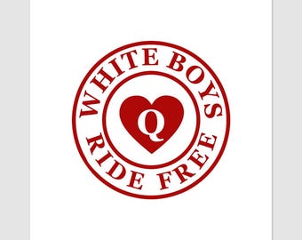 White Boys Ride Free Temporary tattoo