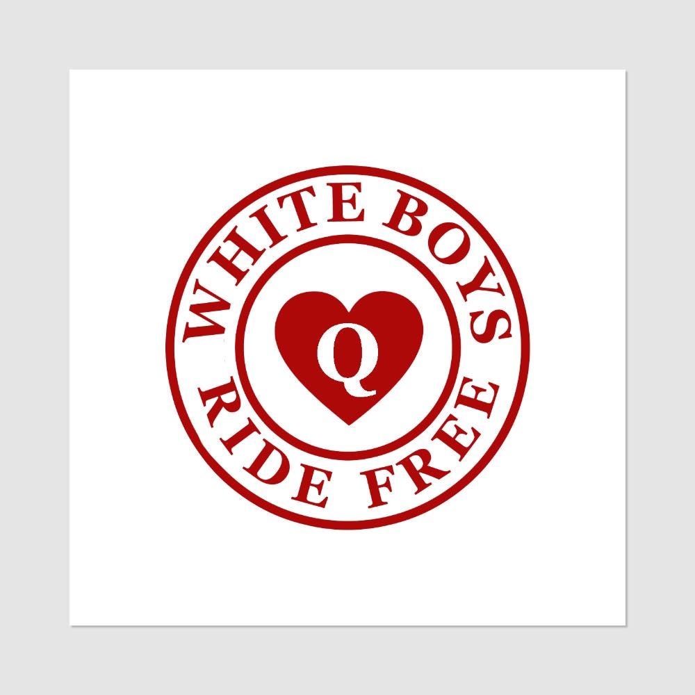 White Boys Ride Free Temporary tattoo
