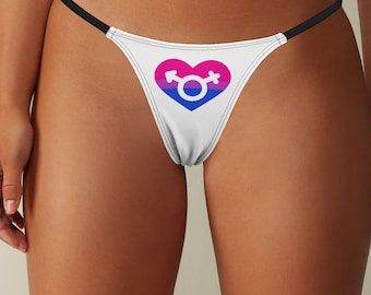Bisexual heart Sexy Thin Thong