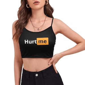 Hurt me Spaghetti Strap Crop Top (T67)