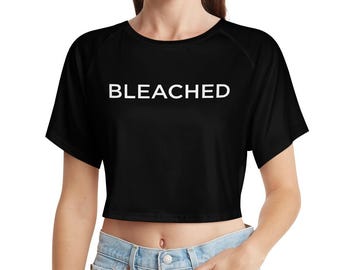 Gebleichtes Kurzarm Crop Top