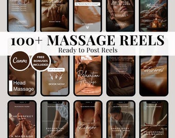 Therapist Reels Instagram Reel, Massage Therapist Instagram Reels, Spa & Therapist Marketing Reels, Massage Social Media Videos Canva