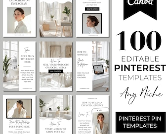 Pinterest Designs, Pinterest Templates Canva, Pinterestpins, Pinterest Marketing Canva Pin Template for Bloggers & Small Business