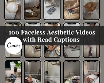 Faceless Aesthetic Videos, Aesthetic Faceless Marketing Videos, Digital Marketing Reels w/ Read Captions, Faceless Social Media Videos, DFY