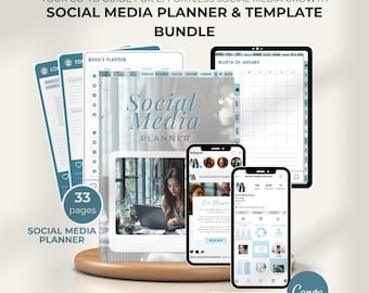 Instagram Canva Templates: Social Media Planner Bundle (Digital Download)