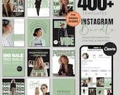 Social Media Canva Templates Bundle Branding Kit templat Modern Instagram Templates, Instagram Post Template Canva Coach, Small Business Kit