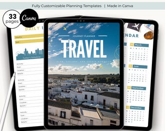 Digitaler Reisender Planer Bearbeitbare Reiseplaner Vorlage|Reiseplaner Reiseplaner Reiseplaner Packlisten