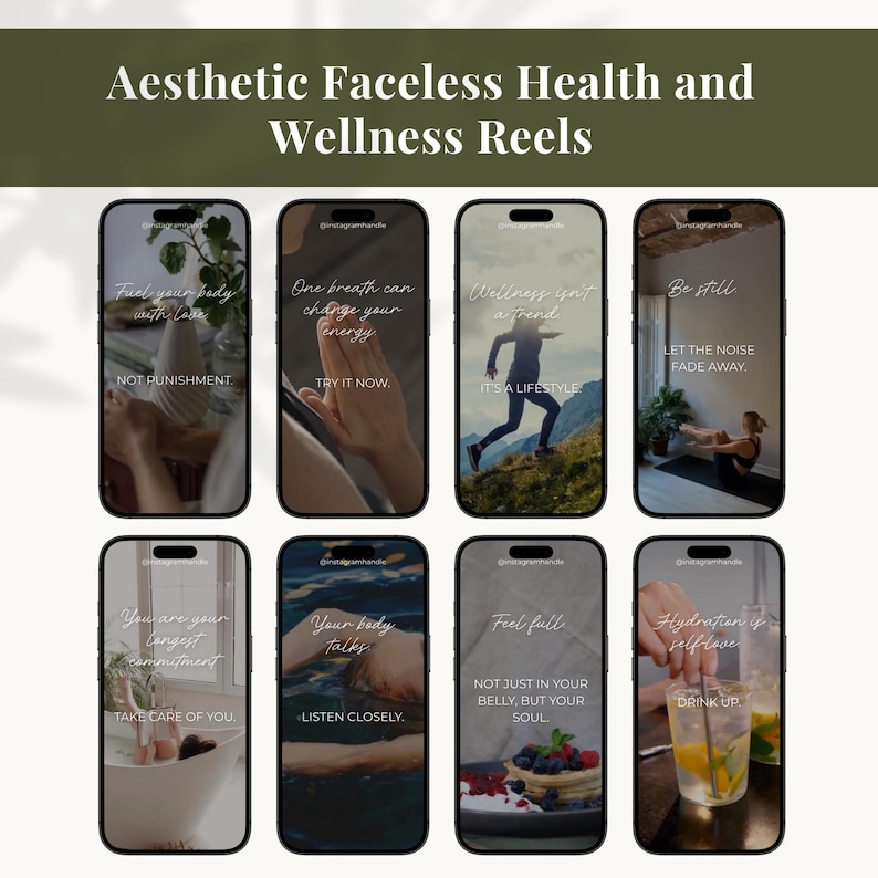 Wellness Instagram Reel Template Editable Canva Holistic Coach Reels ...
