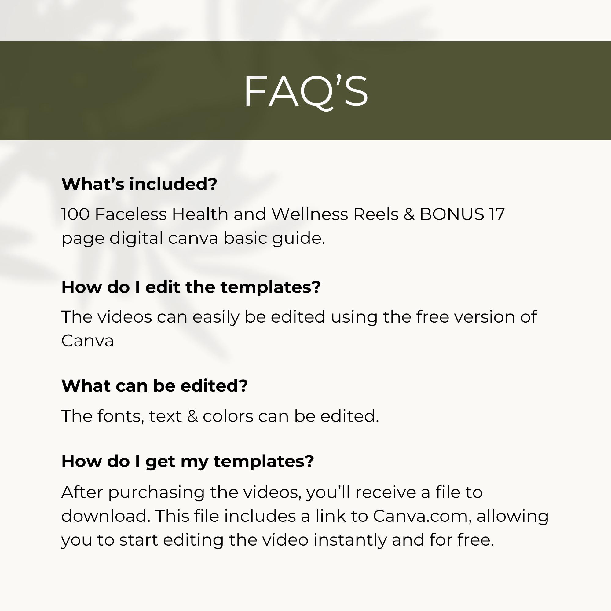 Wellness Instagram Reel Template Editable Canva Holistic Coach Reels ...