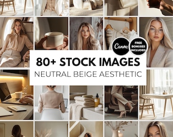Aesthetic Faceless Stock Images Business Stock Photos Branding Image, Digital Marketing Bundle, Content Bank, Faceless Beige Stock Images