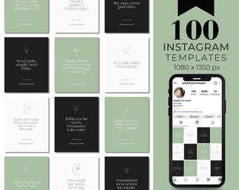 4:5 Instagram Quotes Templates Good Habits Posts Health and Wellness Quotes, Editable Instagram Canva Quotes Template, Life Coach Template