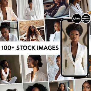 Melanin stock photos, Melanin Girl Boss Stock Image AI Stock Photos Black Women, Melanin Photos Faceless, Faceless Marketing