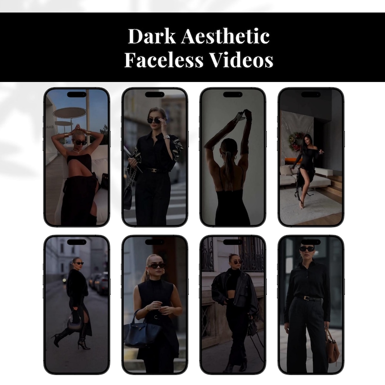 Dark Face Less Dark Aesthetic Faceless Reels for Women, Luxurious Women Reel, Digital ...