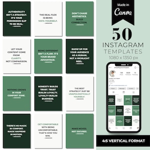 Instagram Motivational Quotes Canva Templates – 4:5 Girl Boss Quotes, Bossbabe Instagram Templates, Motivation Social Media Post, Girl Boss