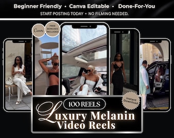 Reels do Instagram sobre melanina, conteúdo de Reels, mulheres negras de luxo, Reels sem rosto sobre melanina, Reels de mulheres de luxo com melanina, Reels de vídeo sobre melanina.