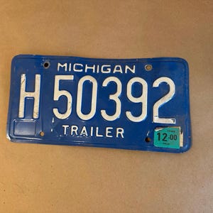Michigan Trailer License Plate