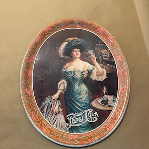 Vintage 1973 Pepsi Gibson Girl Serving Tray