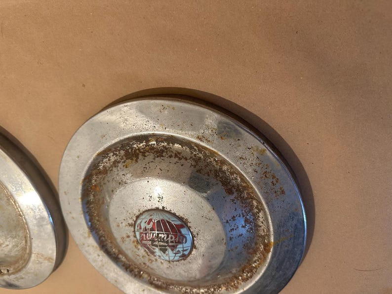 Pair of Vintage Triumph Motorcycle Hub Caps - Etsy