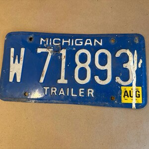 Michigan Trailer License Plate