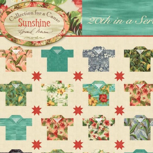 Sunshine Hawaiian Shirt Quilt Pattern by Moda Paper Etsy