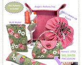 Pretty Little Things Pattern - by Penny Sturges of Quilts Illustrated - Paper Pattern for pincushions, trays, cases and bags - Notions tray