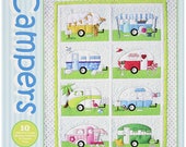 Campers - An applique quilt pattern by Amy Bradley Designs - finished size 40"x54" - Full size sheets for tracing - Fabric not included