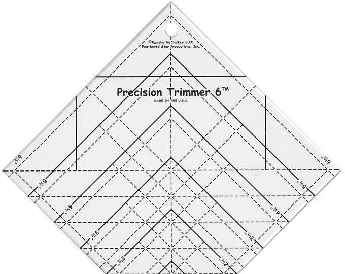 Precision Trimmer Ruler Precision Trimmer 6 - Clear Ruler by Marsha Mccloskey - 6 1/2 Inch ...