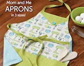 Mom and Me Apron Pattern by Atkinson Designs - Paper Pattern for mother daughter aprons - toddler, child, adult