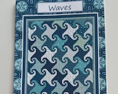Waves Quilt pattern by Coach House Designs - Pattern for 62"x80" throw quilt - features Seascapes fabric by Moda but works with any blues